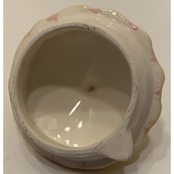 Easter Egg Ceramic Pink Teapot Bunnies and Bluebird - Picture 8 of 9